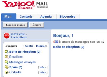 boite email